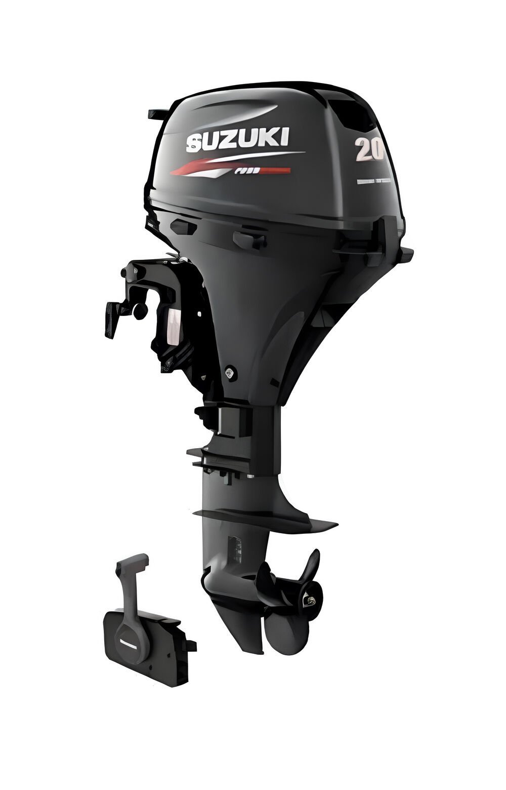 SUZUKİ MOTOR 20 HP KISA/UZUN ŞAFT﻿ STD. DİREKSİYONLU MARŞLI TRİMLİ DENİZ MOTORU