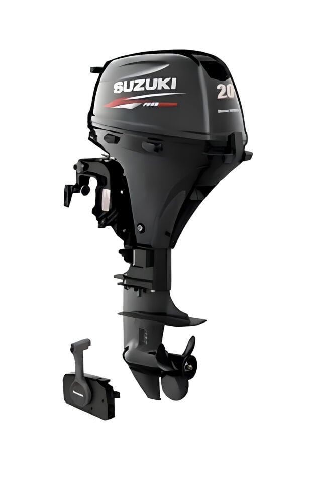 SUZUKİ MOTOR 20 HP KISA/UZUN ŞAFT﻿ STD. DİREKSİYONLU MARŞLI TRİMLİ DENİZ MOTORU