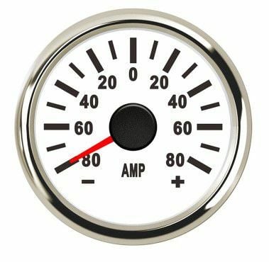 AMPERMETRE Ø52mm BEYAZ 12/24v ŞÖNT DAHİLDİR