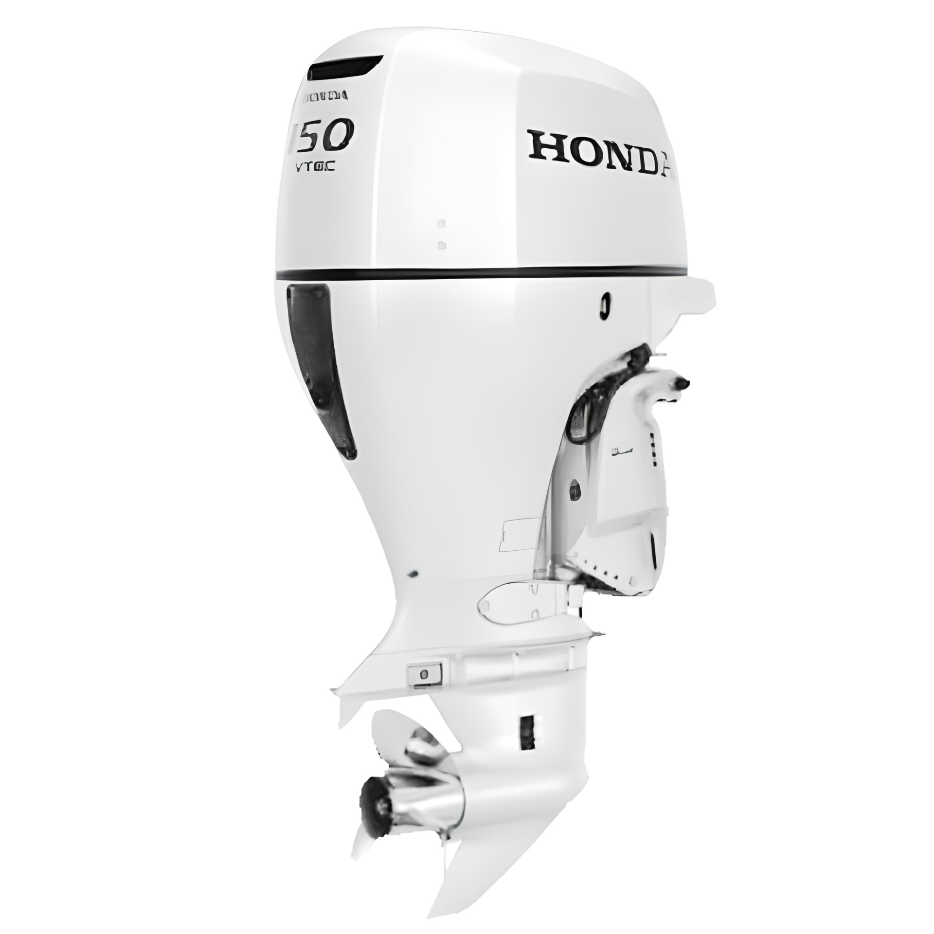 HONDA MOTOR 150HP UZUN ŞAFT MARŞLI TRİMLİ DİREKSİYONLU BEYAZ MOTOR