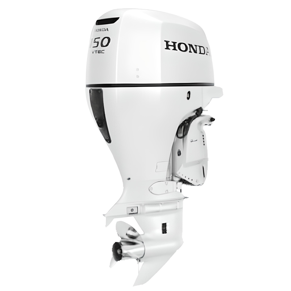 HONDA MOTOR 150HP UZUN ŞAFT MARŞLI TRİMLİ DİREKSİYONLU BEYAZ MOTOR