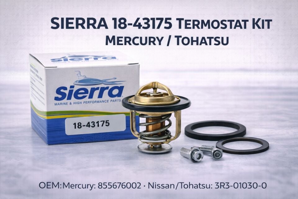 Sierra 18-43175 Termostat Kit Mercury / Tohatsu (OEM 855676002 – 3R3-01030-0)
