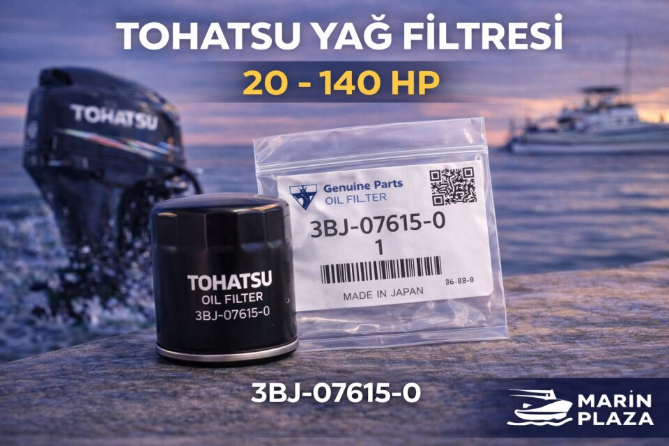 Tohatsu Deniz Motoru Yağ Filtresi (4 Zamanlı Motorlar) 3BJ-07615-0