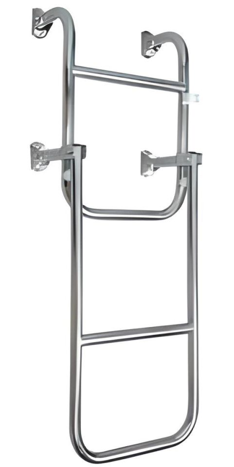 TEKNE MERDİVENİ KATLANIR 2+2 KROM 85cm