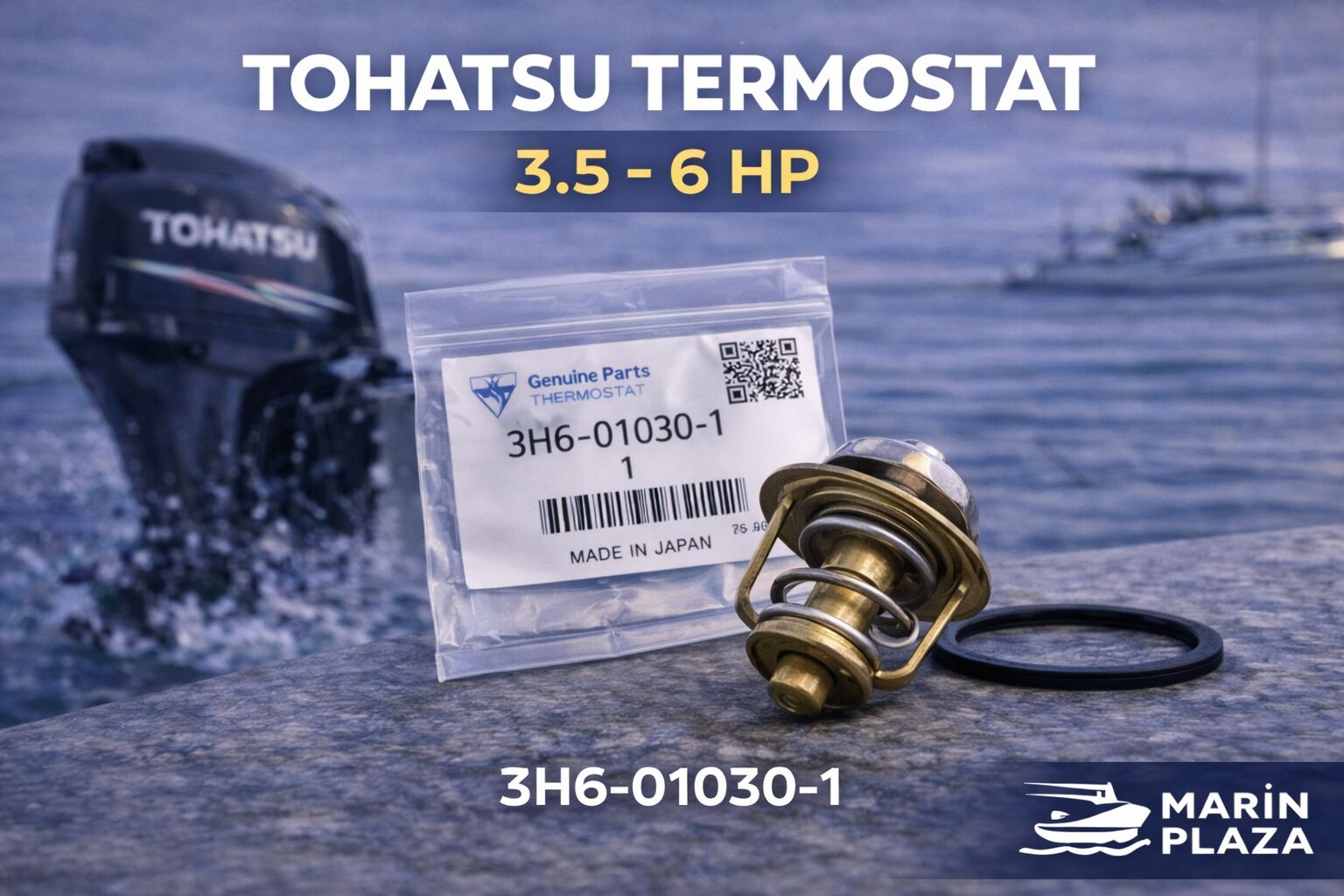 Tohatsu 3H6-01030-1 Termostat 3.5 HP / 6 HP Deniz Motoru