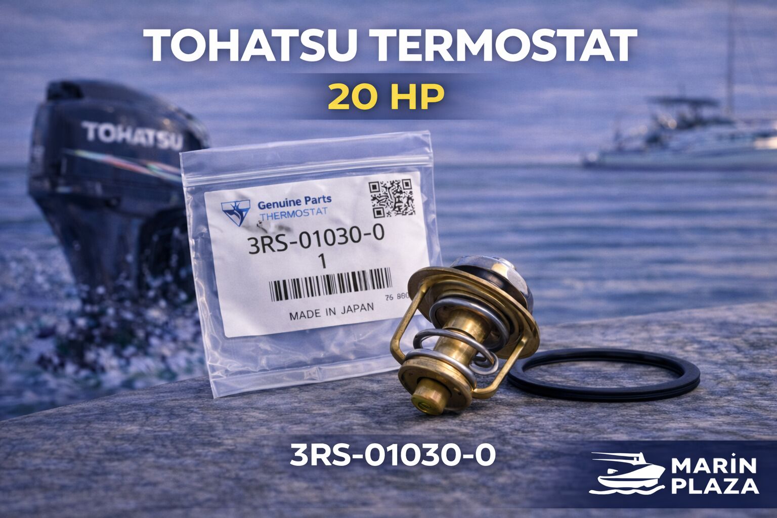 Tohatsu 3RS-01030-0 Termostat 20 HP Deniz Motoru