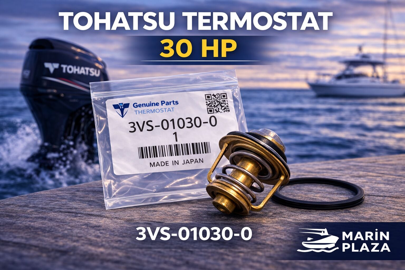 Tohatsu 3VS-01030-0 Termostat 30 HP Deniz Motoru