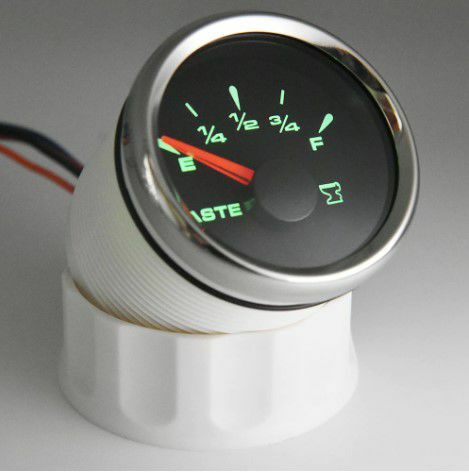 ATIK SU SEVİYE GÖSTERGESİ 12/24v ÇAP 52mm SİYAH TEKNE YAT