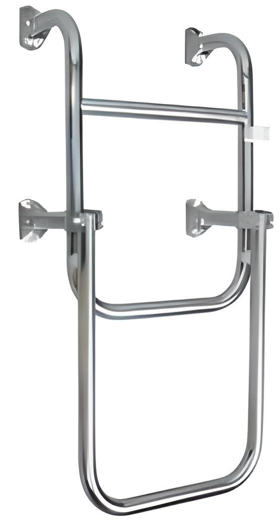TEKNE MERDİVENİ KATLANIR 2+1 KROM 65cm