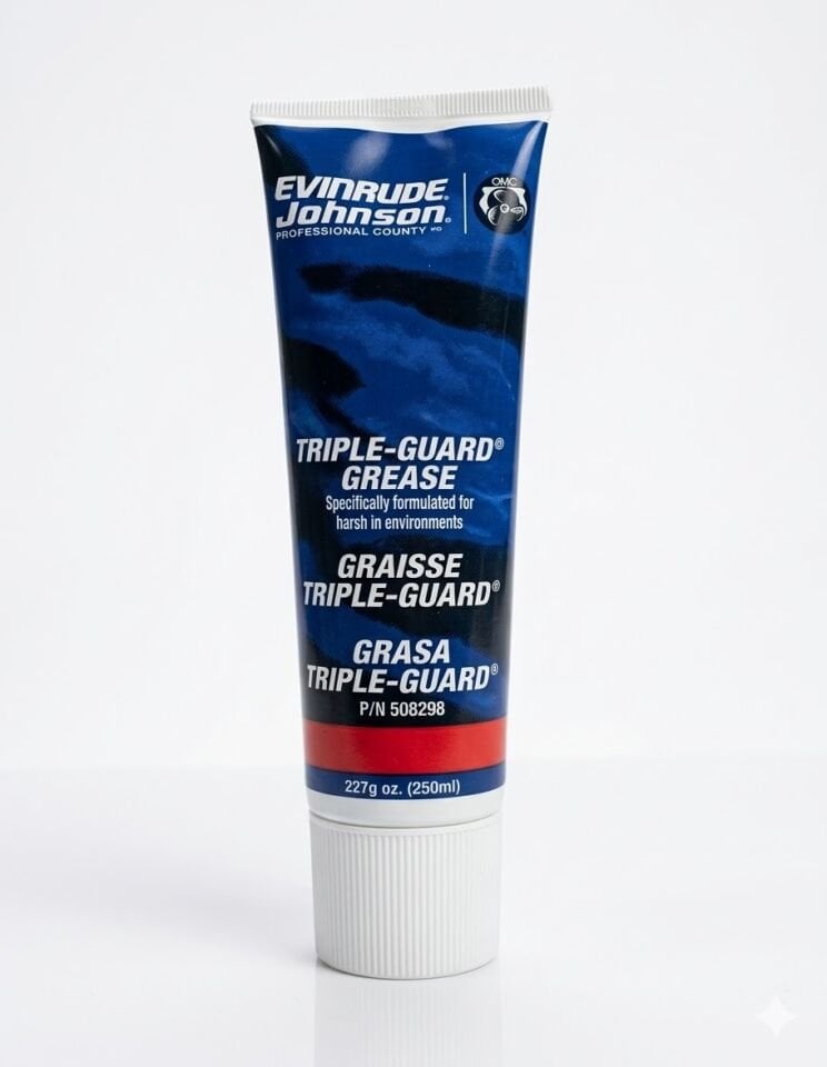 BRP Evinrude Johnson Gress 8 Oz Su Tutmaz Suya Dayanıklı Tekne Gres Yağı Triple-Guard Marine Grease