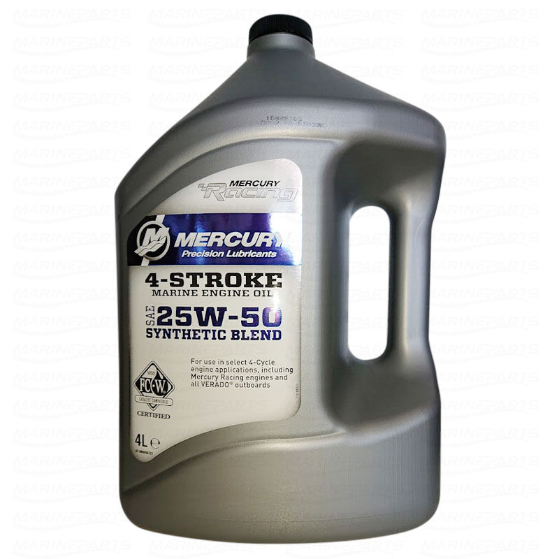 Mercury Quicksilver 8M0096727 25W-50 Synthetic Blend High Performance 4 Zamanlı Motor Yağı 4 Litre