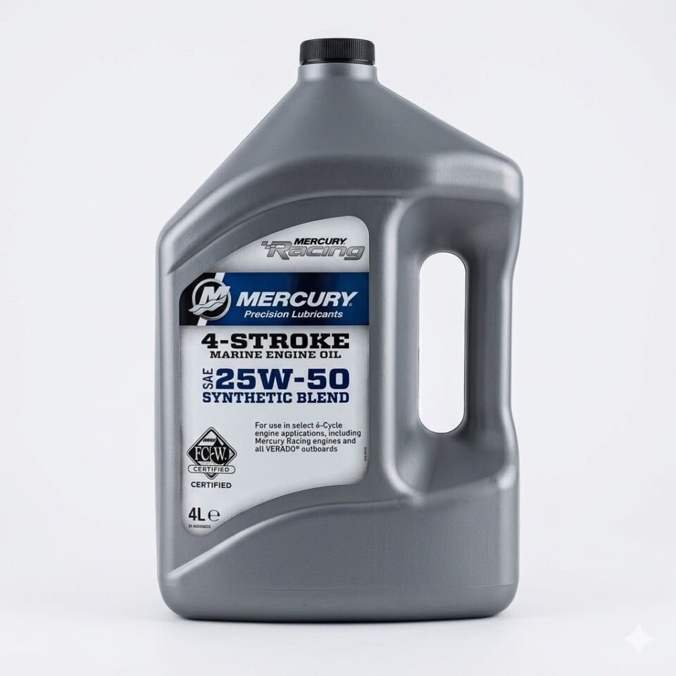 Quicksilver 25W-50 Full Sentetik Inboard Motor Yağı 1 Galon (92-8M0096727)