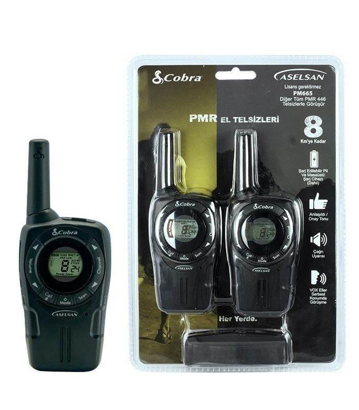EL TELSİZİ COBRA PM665 (2'Lİ) 8km