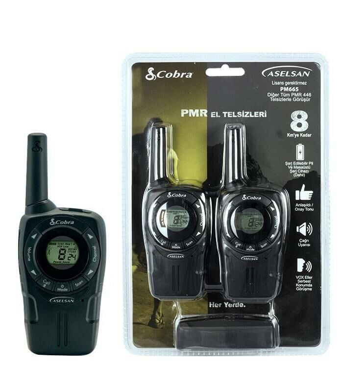 EL TELSİZİ COBRA PM665 (2'Lİ) 8km