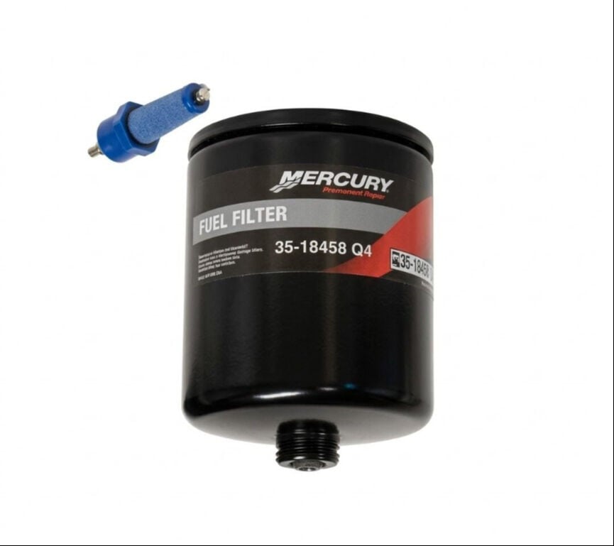 Mercury Quicksilver 35-18458Q4 Su Ayırıcı Yakıt Filtresi ve Su Sensörü 10 Mikron