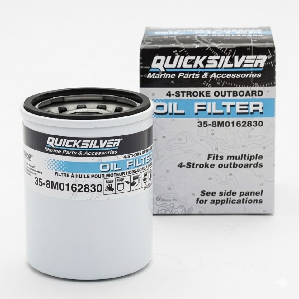 Quicksilver Mercury Mariner 4 Zamanlı Dıştan Takma Motor Yağ Filtresi (25-115 HP) - 35-8M0162830 / 35-8M0065103