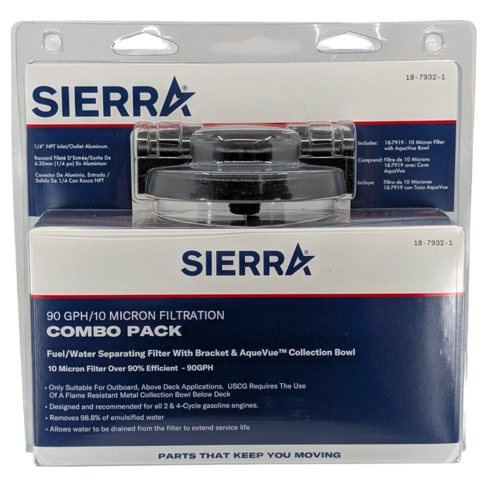 Sierra Marine Yakıt Filtresi ve Su Ayırıcı Seti - 10 Mikron Yüksek Verimlilik 18-7932