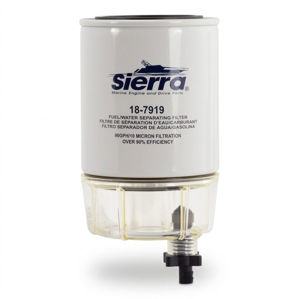 Sierra 18-7919 Su Ayırıcılı Cam Filtre Kiti - 10 Mikron / 90 GPH (Bağlantı Takozu Hariç)
