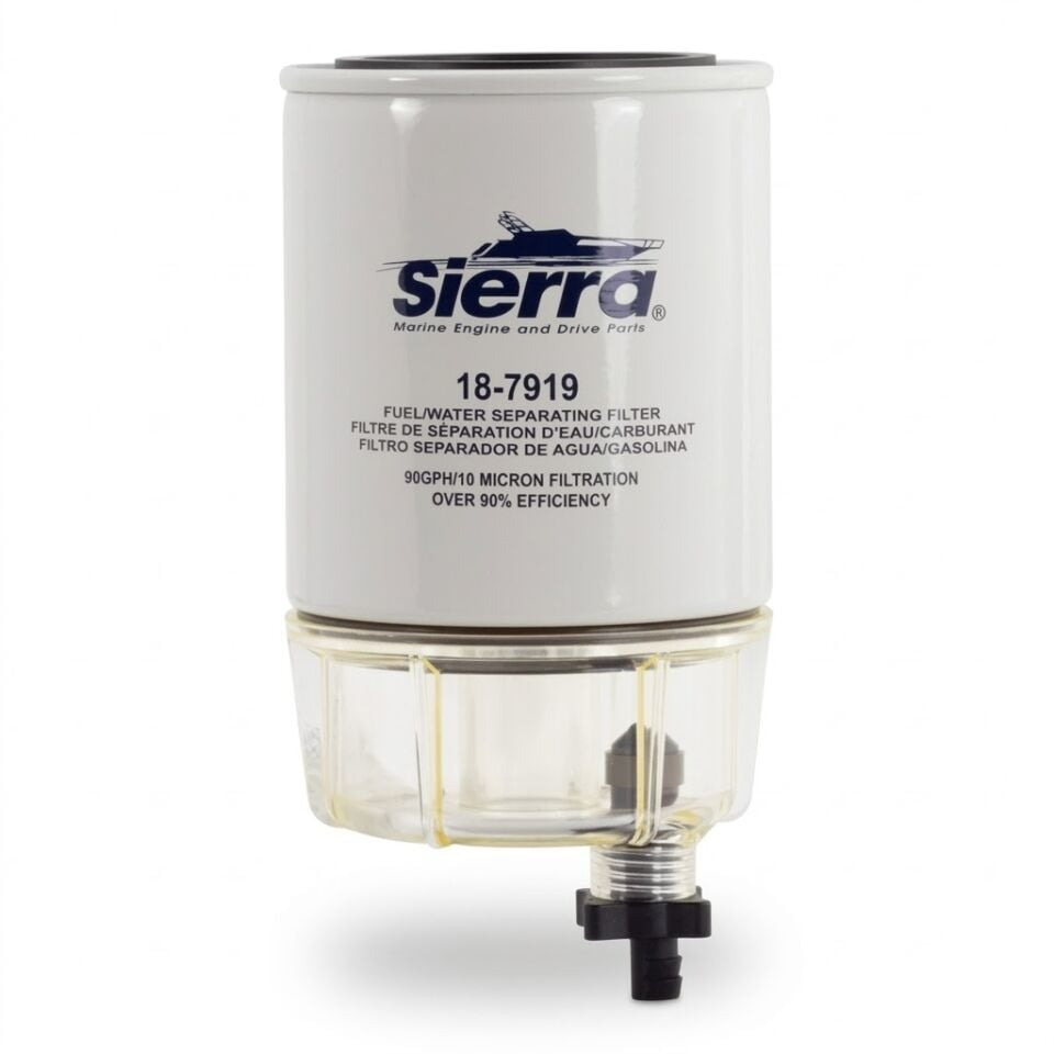 Sierra 18-7919 Su Ayırıcılı Cam Filtre Kiti - 10 Mikron / 90 GPH (Bağlantı Takozu Hariç)