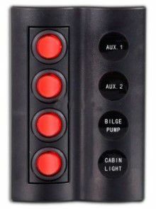 SWITCH PANEL 4 LÜ OTOM.SİGORTALI,led / ELEKTRİK KUMANDA PANELİ