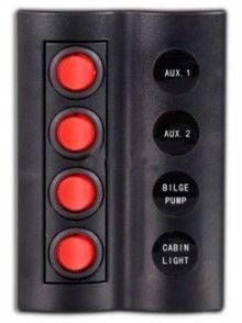 SWITCH PANEL 4 LÜ OTOM.SİGORTALI,led / ELEKTRİK KUMANDA PANELİ