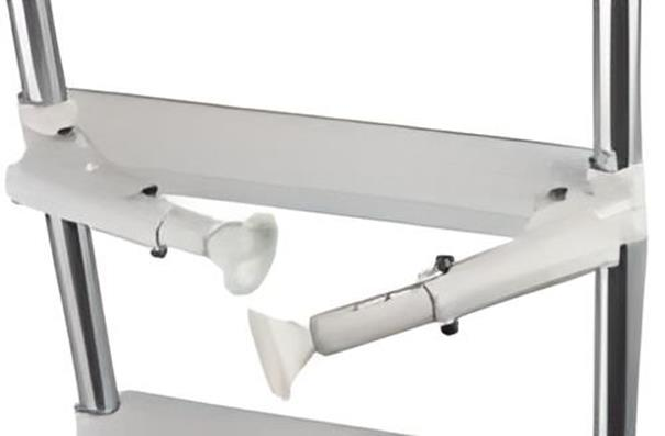 TEKNE MERDİVENİ ALÜMİNYUM 4 BASAMAK KATLANIR PASLANMAZ 105cm