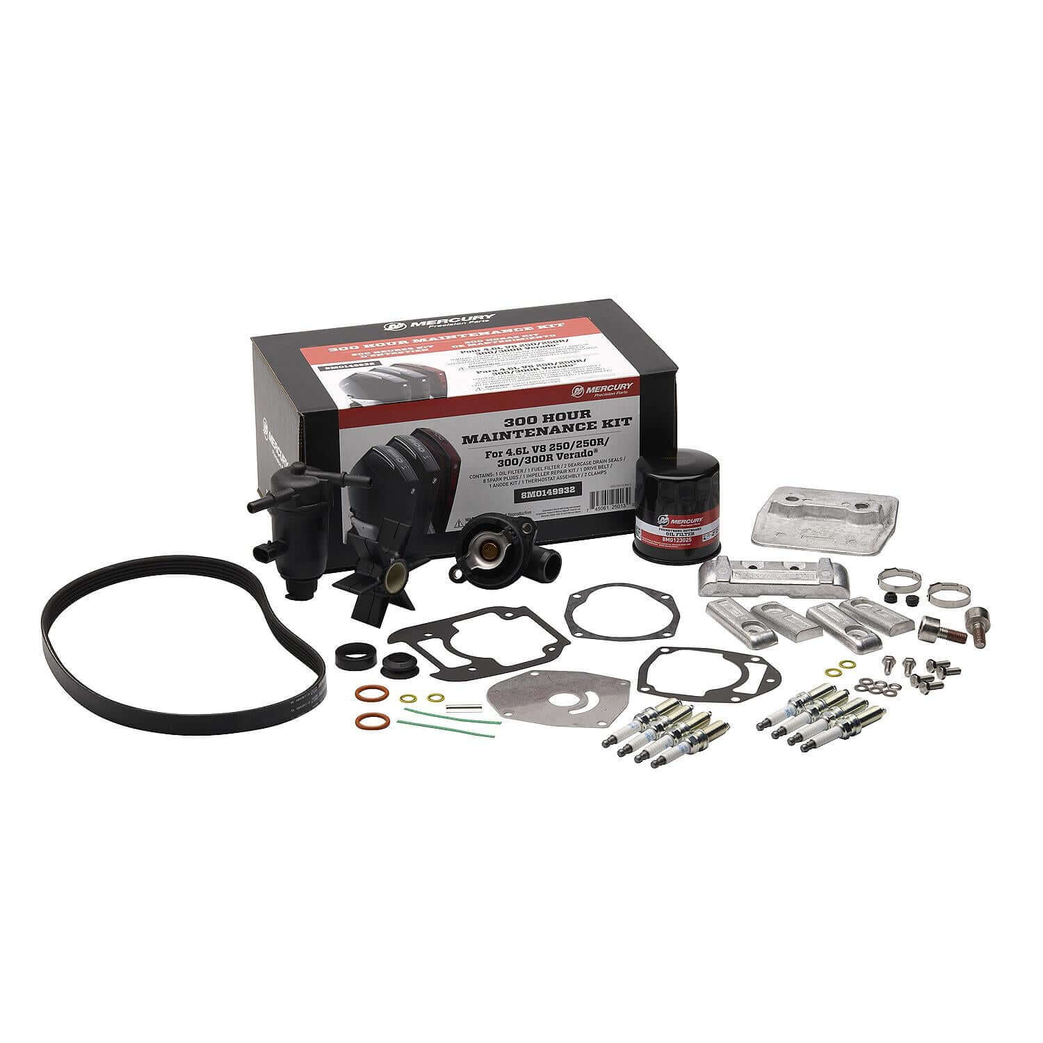 Mercury 8M0149932 300 Saat Bakım Kiti – 4.6L V8 Verado & SeaPro Orijinal Servis Kiti Maintanance Kit