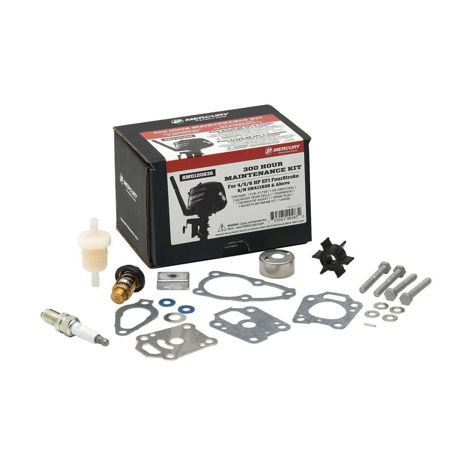 Mercury 8M0120836 300 Saat Bakım Kiti 4 HP - 5 HP - 6 HP FourStroke Maintenance Kit