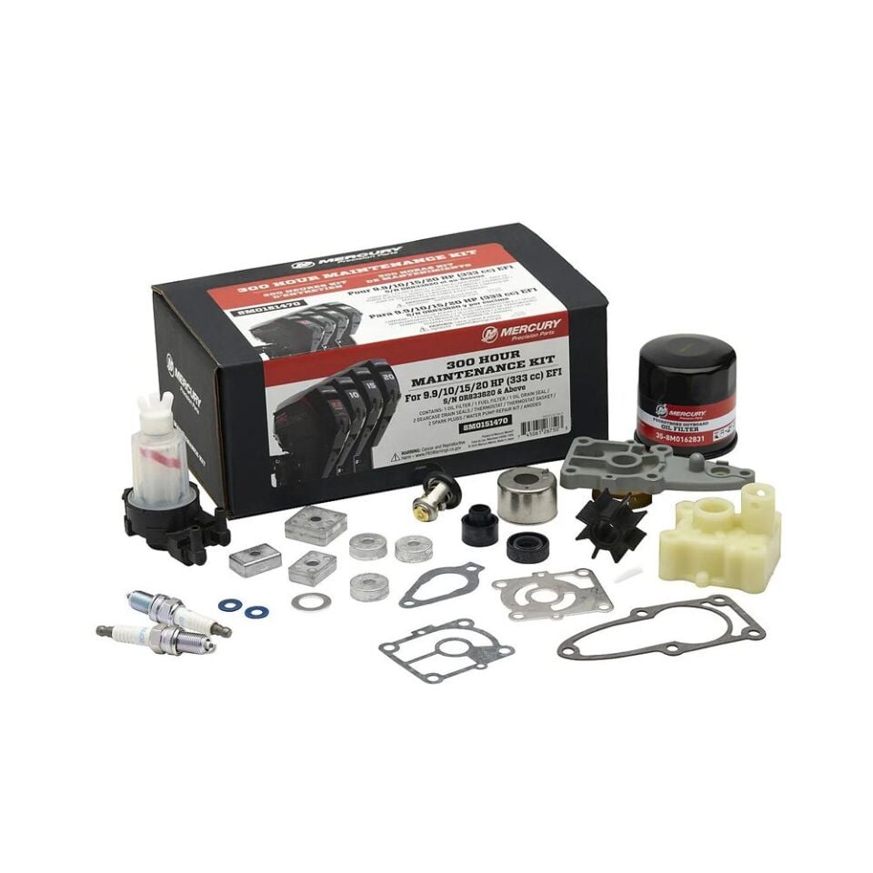 Mercury 8M0151470 300 Saat Bakım Kiti 9.9 HP / 15 HP / 20 HP EFI FourStroke Maintenance Kit