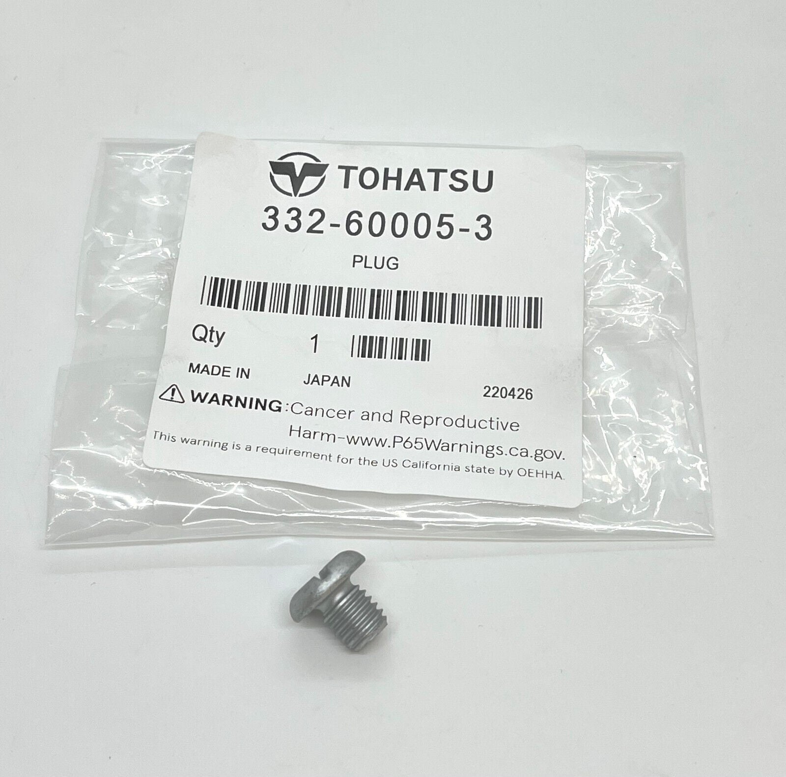 Tohatsu 332-60005-3 Kuyruk Yağ Tapası MFS25D / MFS30D
