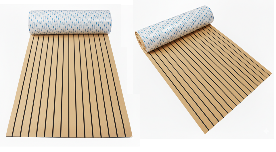 3M 9448A Bantlı Eva Suni Teak (Tik) Deck Tekne, Yat, Havuz Kenarı ve Karavan Için Zemin Kaplaması 240 x 120 cm