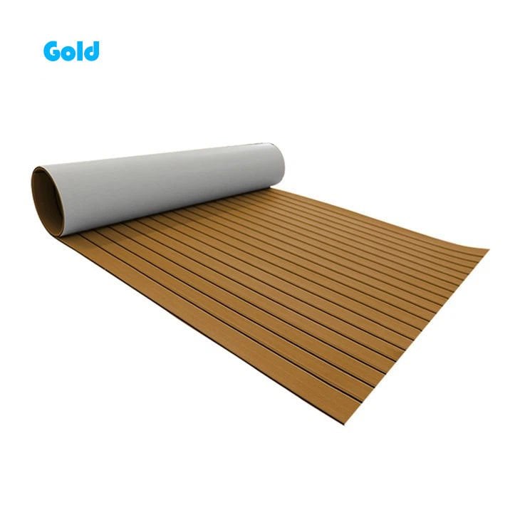 240 x 120 cm EVA Suni Teak (Tik) Deck 3M Bantlı Tekne, Yat, Havuz Kenarı ve Karavan için Zemin Kaplaması