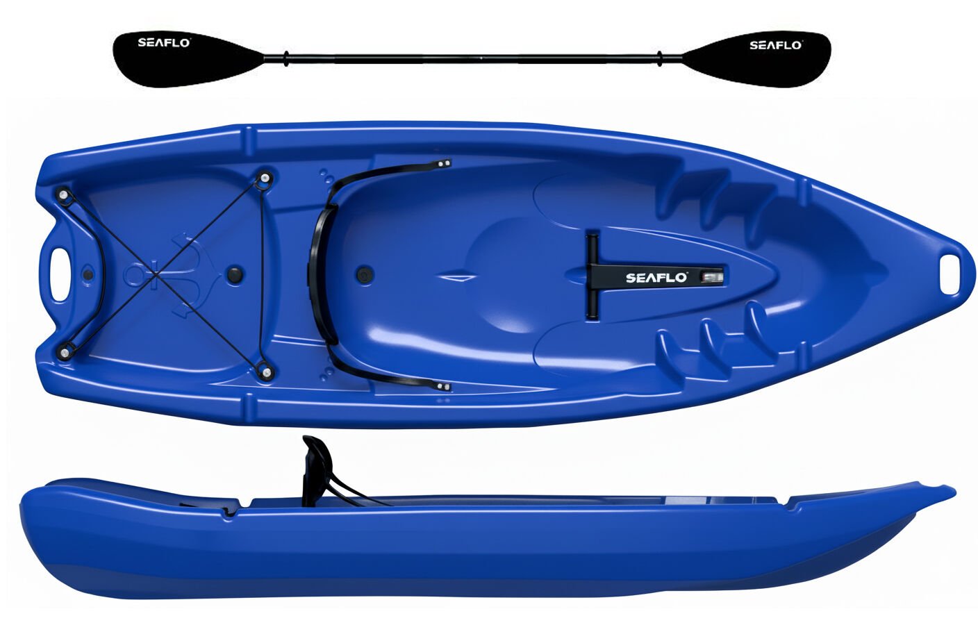 SEAFLO TEK KİŞİLİK YETİŞKİN KANO MAVİ SU SPORLARI KÜREK SPORU