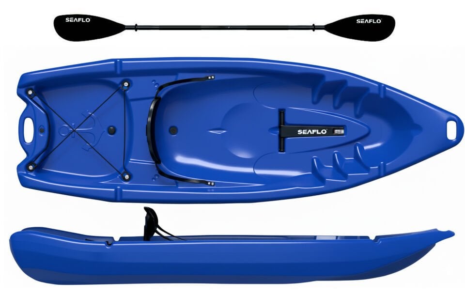 SEAFLO TEK KİŞİLİK YETİŞKİN KANO MAVİ SU SPORLARI KÜREK SPORU
