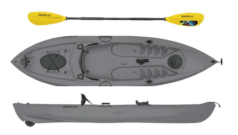 SEAFLO TEK KİŞİLİK BALIKÇI KANO GRİ SU SPORLARI KÜREK SPORU