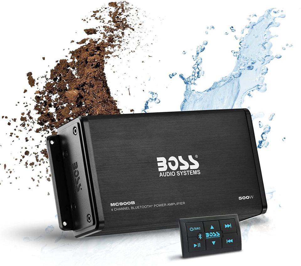 BOSS BLUETOOTH TEYP VE ANFİ MC900B Marin Teyp Tekne ve Yat Anfili Bluetooth USB AUX